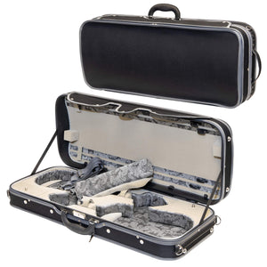 Hard-Shell Wood Double Violin Case, NN-8001W
