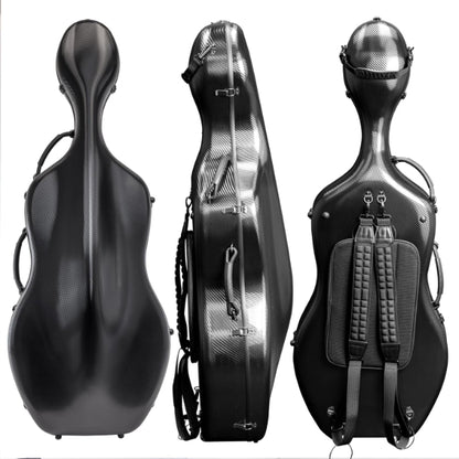 Poly Carbon Fiber Cello Case with Wheels, CC-7006