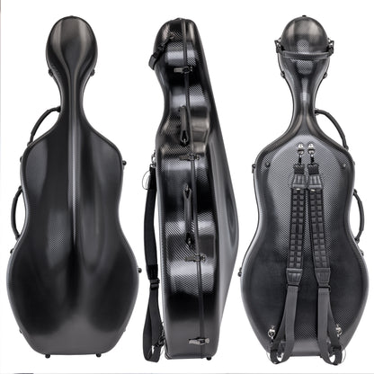 Poly Carbon Fiber Cello Case with Wheels, CC-7006