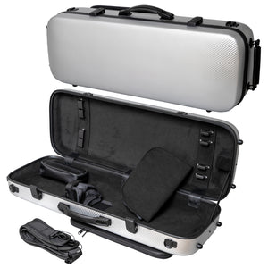 Poly Carbon Oblong Hard Viola Case, 4 Bow Slots, AP-7018