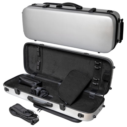 Poly Carbon Oblong Hard Viola Case, 4 Bow Slots, AP-7018