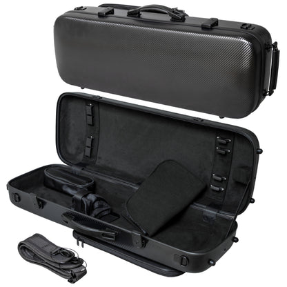 Poly Carbon Oblong Hard Viola Case, 4 Bow Slots, AP-7018